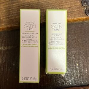 Mary Kay, satin lips sugar scrub, and Shea butter balm. NEW